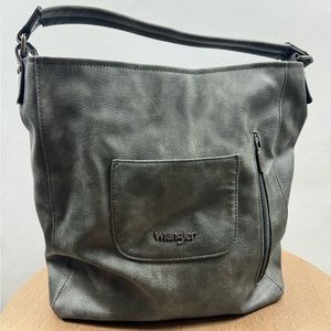 Wrangler Montana West Concealed Carry Large Hobo Tote Bag Purse Gunmetal Gray